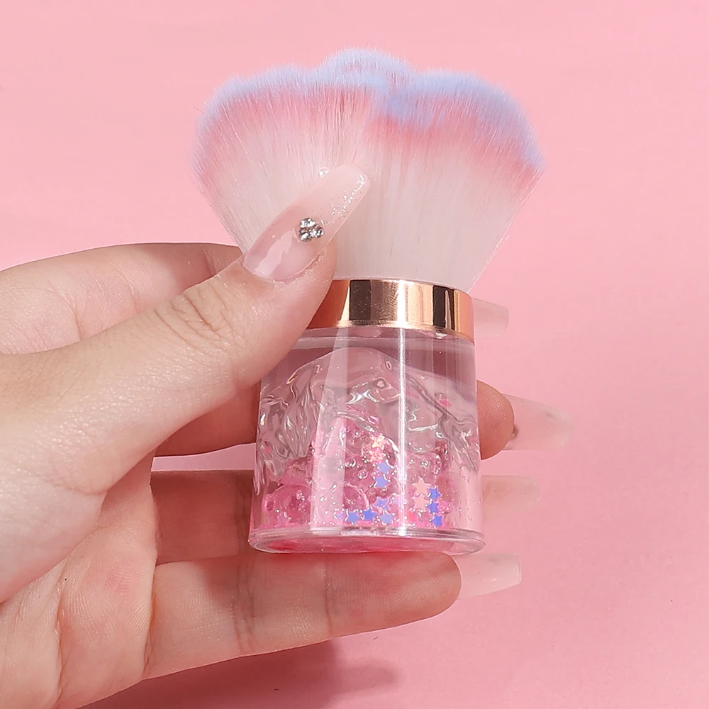 Nail Art Mushroom Rose Head Brush Remove Nail Dust Brush Polish Powder Cleaning Tool Beauty Makeup Brushes Manicure Accessories 5