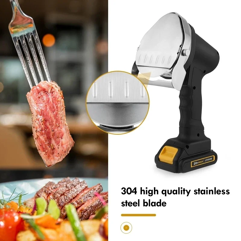 80W Cordless Electric Turkish Kebab Knife Portable Meat Slicer Cutter Handheld for Cutting Lamb Beef Chicken Doner Slicer 6