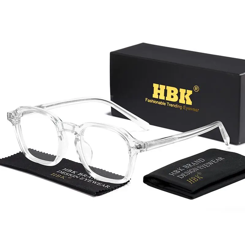 Square Eyeglass Frame - Retro Unisex Optical Glasses With Blue Light Blocking Lenses