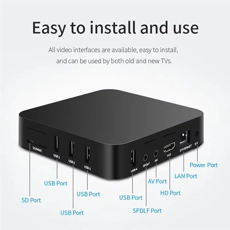 New Smart TV BOX Android 10 WiFi 1GB RAM 8GB ROM 3D Youtube Media Player 4K Set Top Box Smart Tv Box Upgraded Version