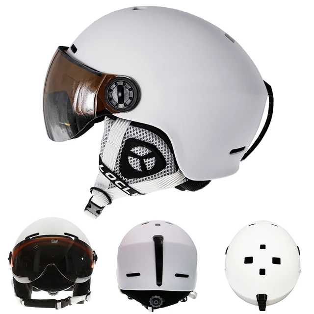 LOCLE-casco de esquí mejorado para hombre y mujer, accesorio para deportes  de invierno, esquí, Snowboard, máscara de gafas, para patinar en la nieve -  AliExpress