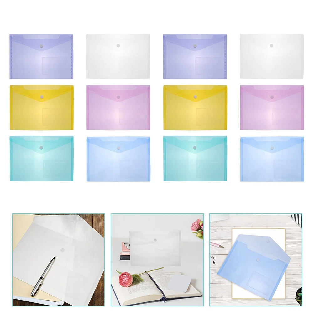 

File Folder Document Bag Holder Clear Folders Organizer Plastic A5 Envelopes Pouch For Storage Wallet Paper Envelope Folders