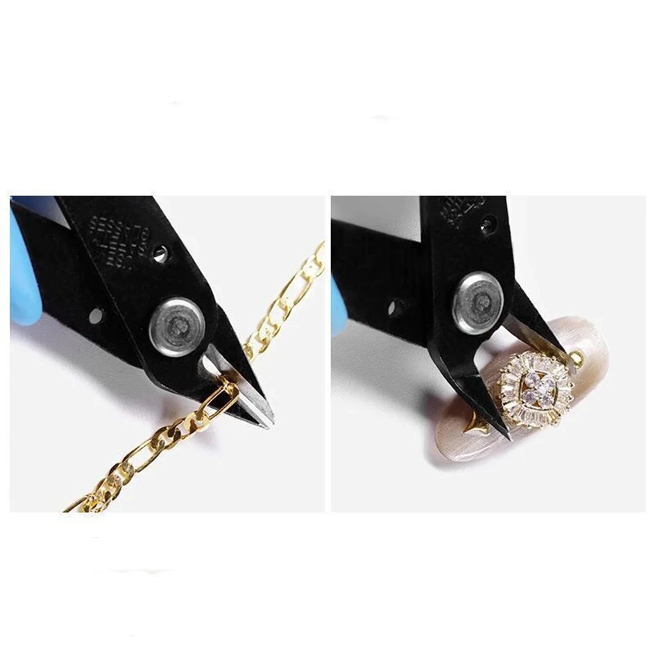Strass entferner Nail Art Clipper Nail Art Tool Edelstahl Nagels ch neider Schere für Nagel Metall kette Maniküre Zubehör – Detail 5