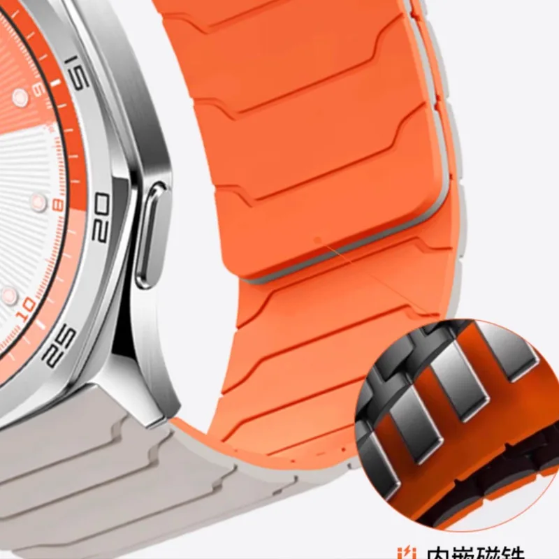 Magnetic Silicone Loop Strap, 22mm/20mm, Versatile Fit