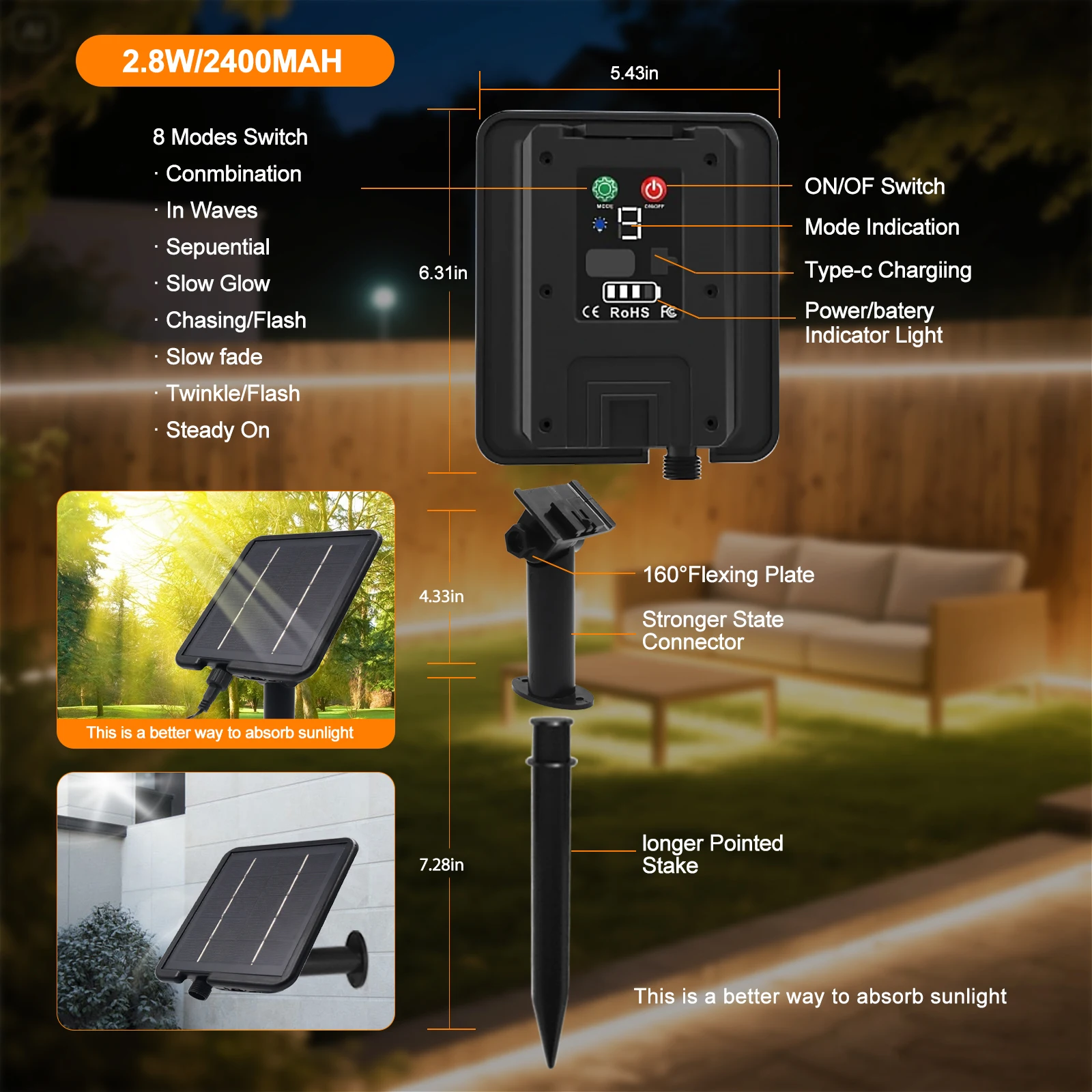태양 네온 LED 스트립 IP68 방수 DC 24V 2835 120LED/m 유연한 테이프 화이트/따뜻한 화이트 네온 LED 라이트 스트립 홈 가든