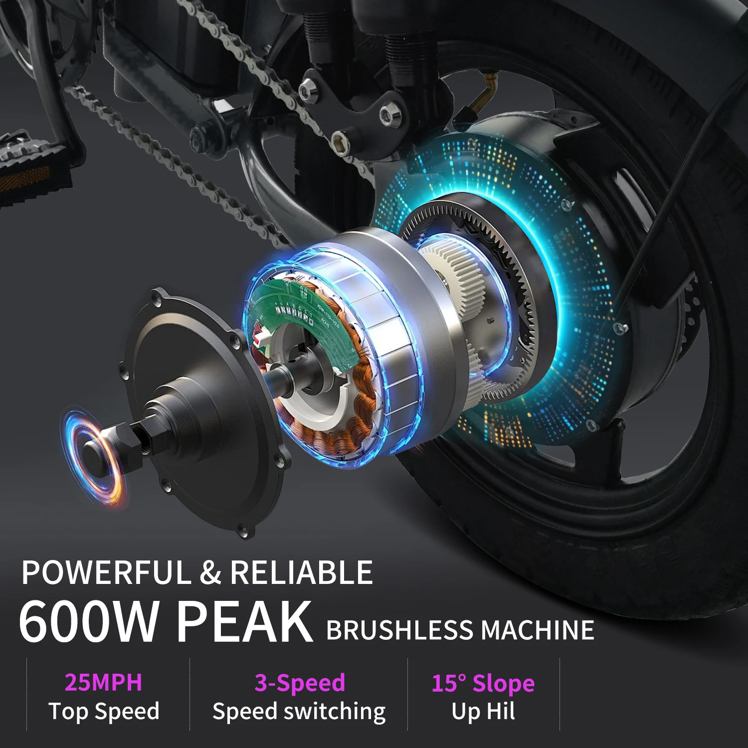 Electric Bike 22MPH Fast Folding Ebike 4
