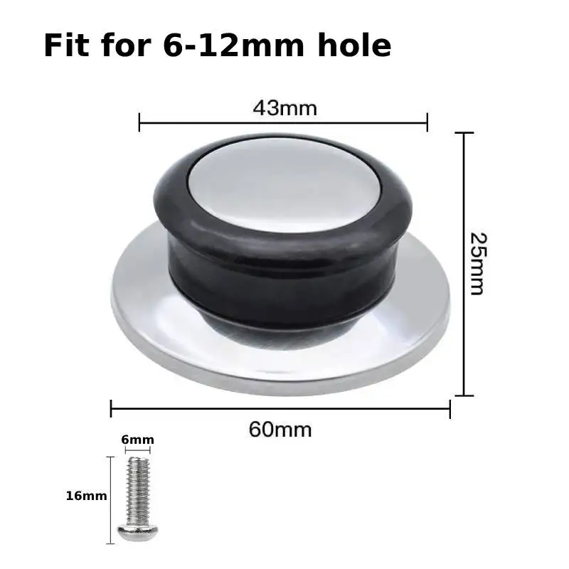 1/2Pcs Heat-Resistant Cooking Pot Pan Lid Knob Lifting Handle Universal Replacement Glass Cover Knob Cap Kitchen Cookware pot lid handles
