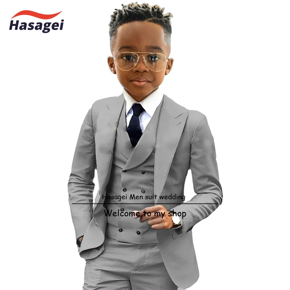 Kids Blazer Pants Vest 3 Piece Set Party Wedding Boys Tuxedo 2-16 Years Old Festival Blazer boys formal suit set