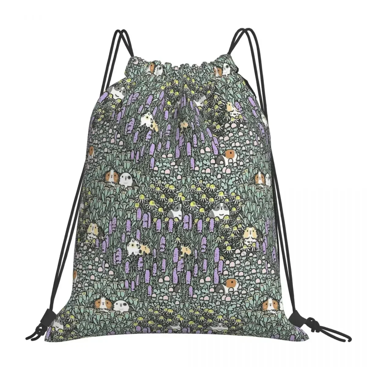 

Guinea Pigs Backpacks Multi-function Portable Drawstring Bags Drawstring Bundle Pocket Shoes Bag Book Bags For Travel Students