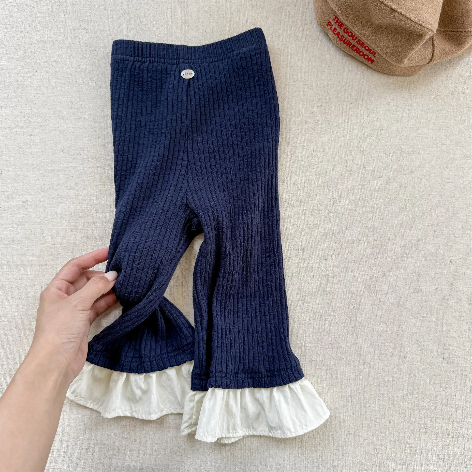 2025 Autumn New Girls Flared Trousers With Lace Children Casual Pants Cotton Baby Girl Leggings Kids Clothes 4 2025 Autumn New Girls Flared Trousers With Lace Children Casual Pants Cotton Baby Girl Leggings Kids Clothes - Image 5