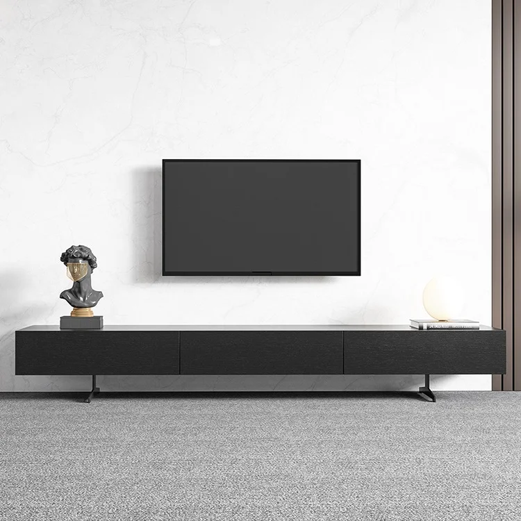 Nordic TV Cabinet Contracted Modern Solid Wood Light Luxury TV Stand Coffee Table Combination Living Room Floor Cabinet