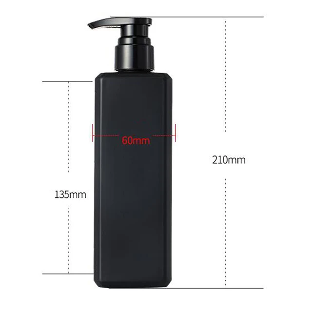 1/2/4pcs Bagno Doccia Dispenser di Sapone 500ml Bottiglia di Plastica Pompa Nero Contenitore di Liquido Vuoto per il Bagno di Casa forniture 6