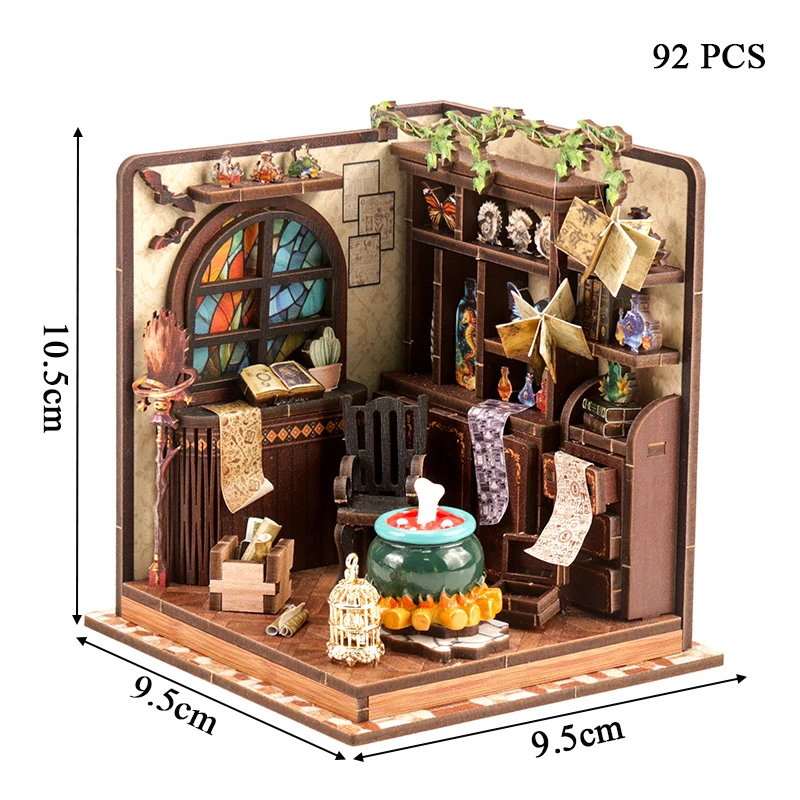 Rustic Wooden Coffee Cottage DIY Miniature Kit - Charming Home Decor & Unique Gift Idea