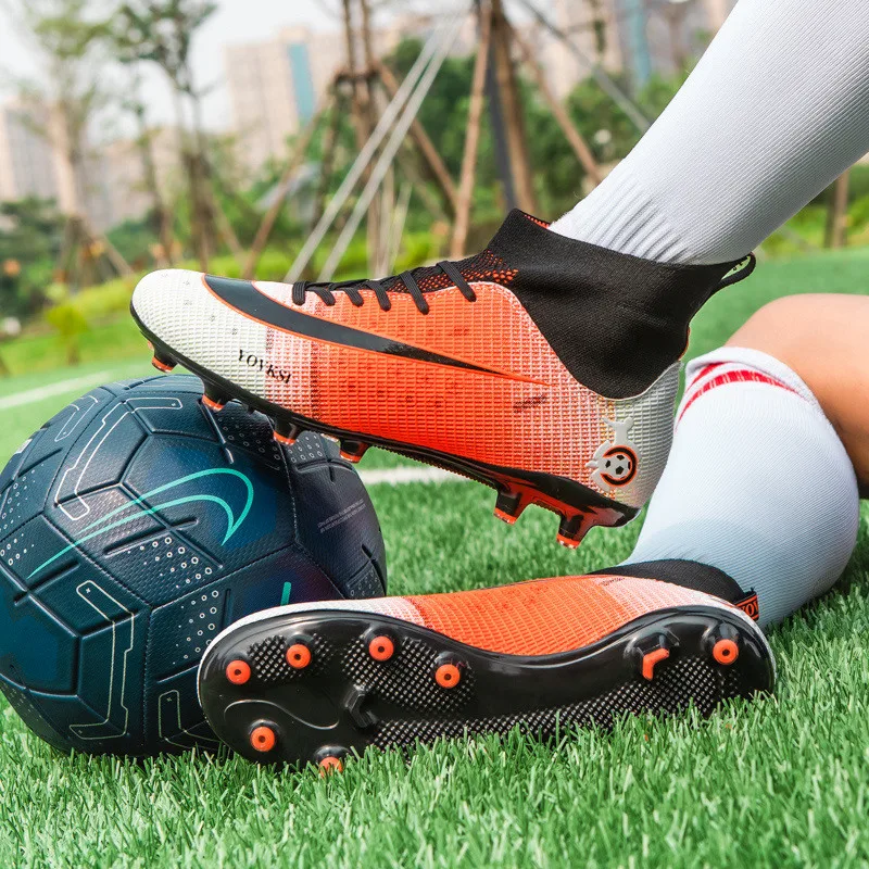 

2023 New Professional Futsal Football Boot Men Women Grass Long Spikes Society Soccer Cleats Men Training Shoes Botas De Futbol