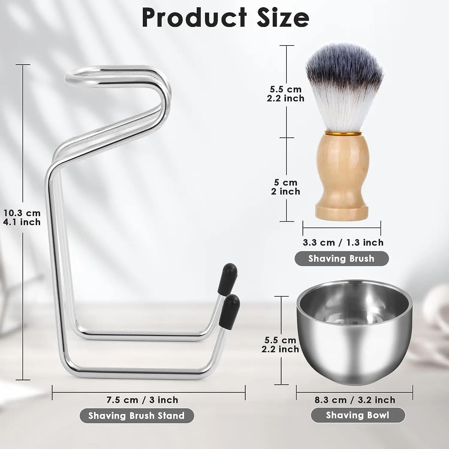 shaving brush Professional Barber 5-in-1 Shave Kits With Bowl and Stand Men's Gift Set