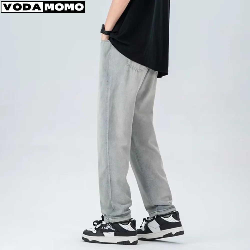 2023 Primavera Nuovo Di Zecca Cotone Dritto Jeans Larghi Abbigliamento Di Qualità Classico Casual Grasso Denim Pantaloni Uomo Abbigliamento Jeans Deni