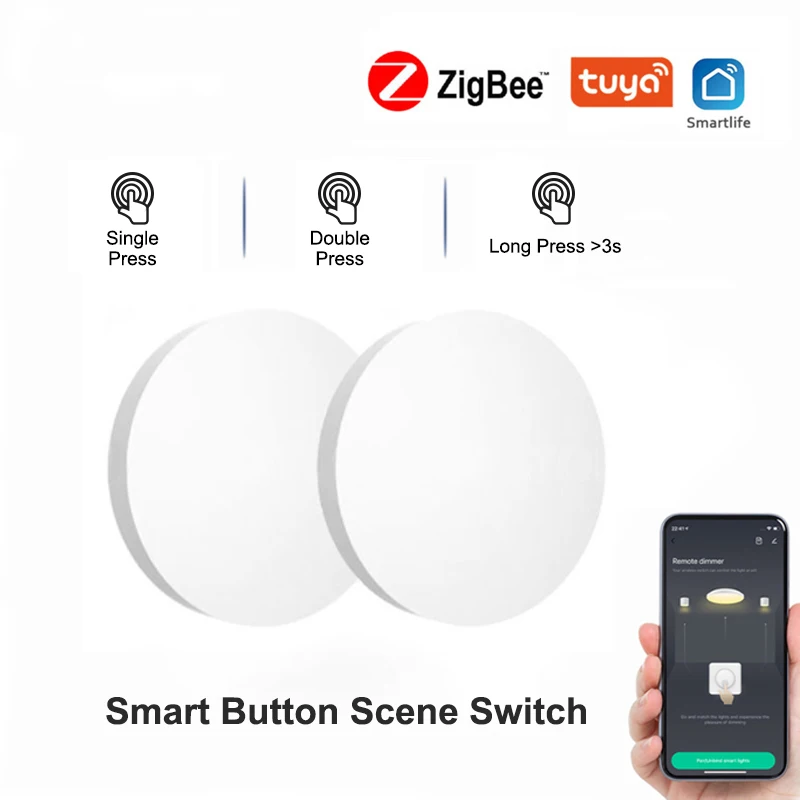 

New Upgraded Tuya ZigBee Smart Button Scene Switch Wireless Remote Controller Home Applicance Multi-scene Linkage Switches