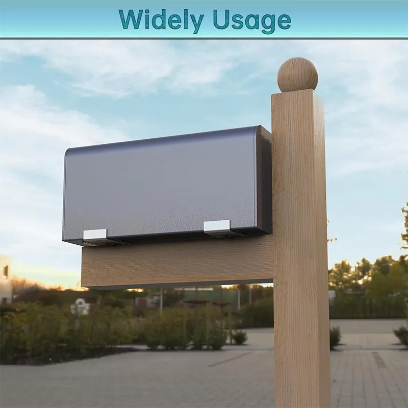 Heavy Duty Aluminum Mailbox Mounting Bracket Durable Metal Post Installation for 8in Wide Floor Sturdy Ground Mailbox Fixture
