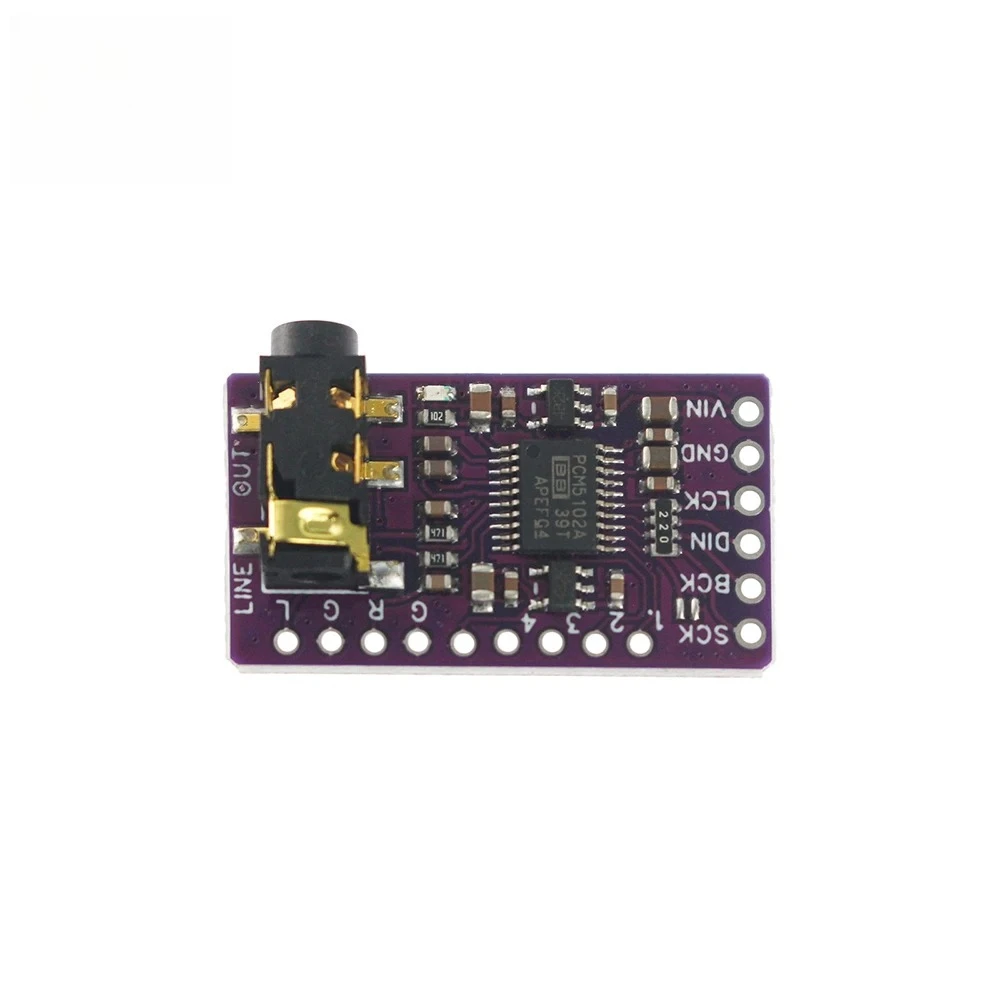 GY-PCM5102 I2S PCM5102A DAC Decoder Board Audio Interface Module  for Raspberry Pi PHAT Format Board Digital PCM5102 Audio Board