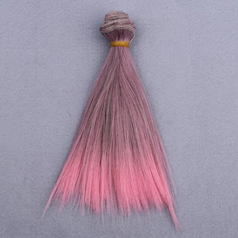 15cm BJD/SD Doll Hair DIY Doll Straight Hair wig for Bjd Rainbow Color Hair bjd wig hair