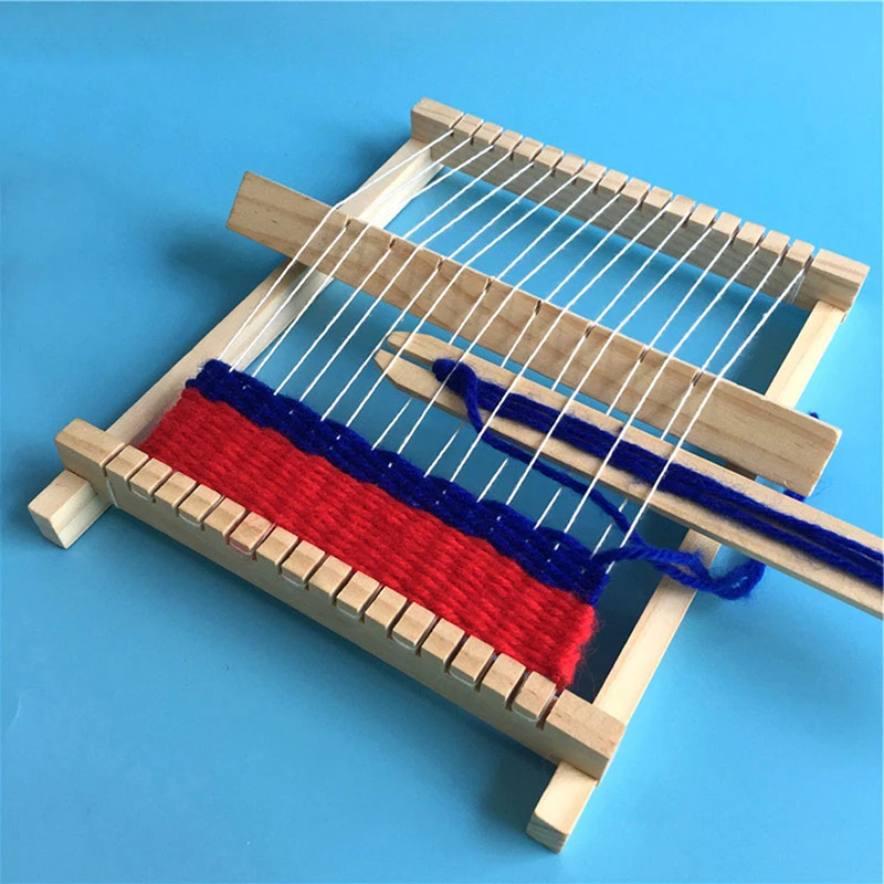 DIY Traditional Wooden Weaving Loom Craft Yarn Hand Knitting Machine Kids Educational Toy Gifts knitting loom,knitting machine,weaving tools,knitting craft supplies