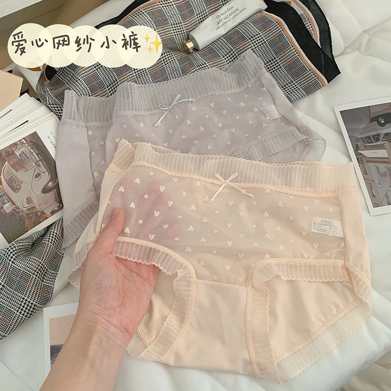 

Женское нижнее белье M-XL, сексуальные кружевные трусики, модные трусики для девушек с бантом и средней талией, бесшовные трусики, женское белье
