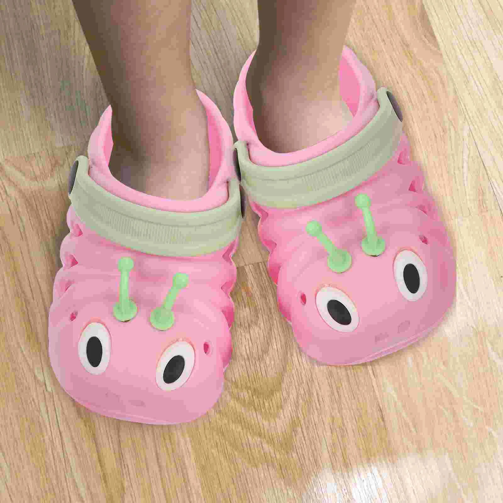 

1 Pair Caterpillar Boys Slippers Non-slip Shoes Cartoon Summer Sandals Cool Slipper for Boys Girls (Pink Size 26 Length 155cm)