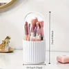 Makeup Brush Holder with Lid 360 Rotating Makeup Brush Holder Organizer for Vanity Desktop Countertop Dresser Table 3