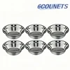 Stainless Steel Anti-Slip Pet Bowls Set for Cage Use - 6/18 Pieces Dog And Cat Feeding Plates 6