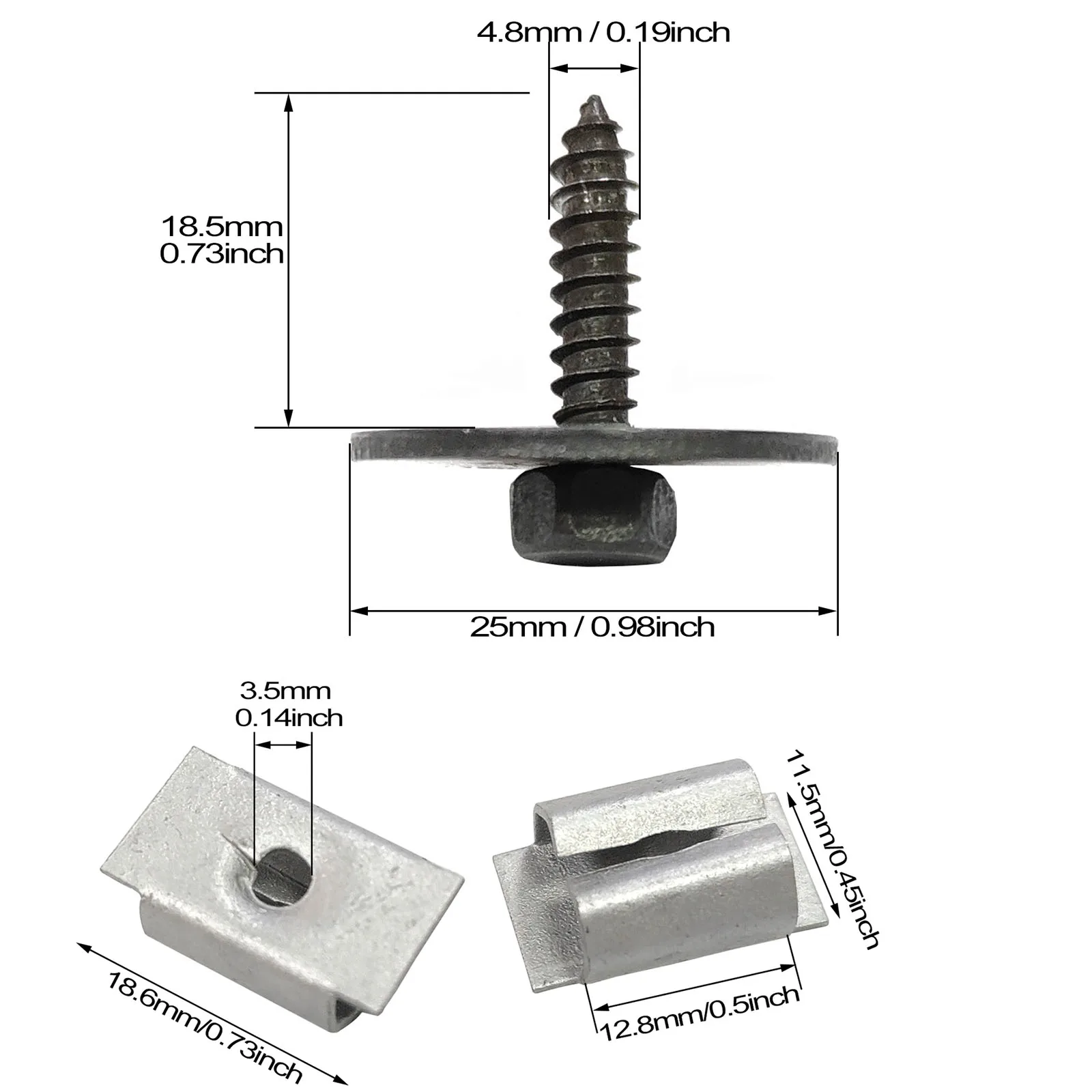Engine Undertray Cover Splash Guard Screws Washer Nuts Bolt 20x For MERCEDES BENZ C E S SL SLK W204 W203
