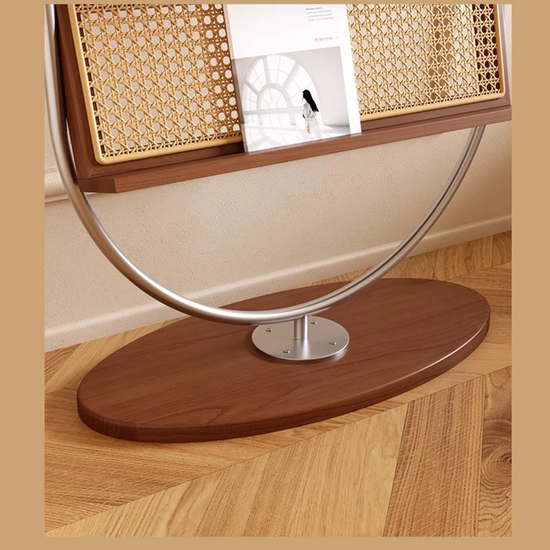 French Magazine Rack Mid-Century Luxury Display Shelf Solid Wood Book Organizer for Newspapers and Picture Books Furniture FYMR