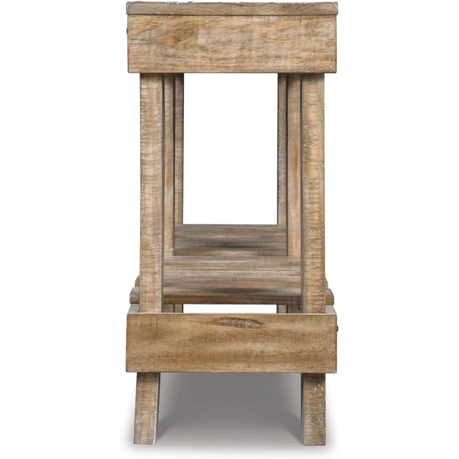 Susandeer Rustic Farmhouse Console Sofa Table, Brown 5