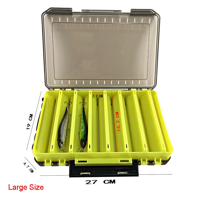 Baffle Fishing Tackle Boxes Double Layer Bait Container Portable Lure  Storage Multi Compartments Big Gear Case Suitcase Tool Box - AliExpress