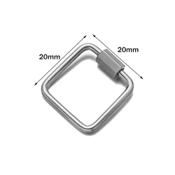 Gold Stainless Steel Heart Screw Carabiner Clips - Set of 5 for DIY Jewelry and Keychain Crafting (S)