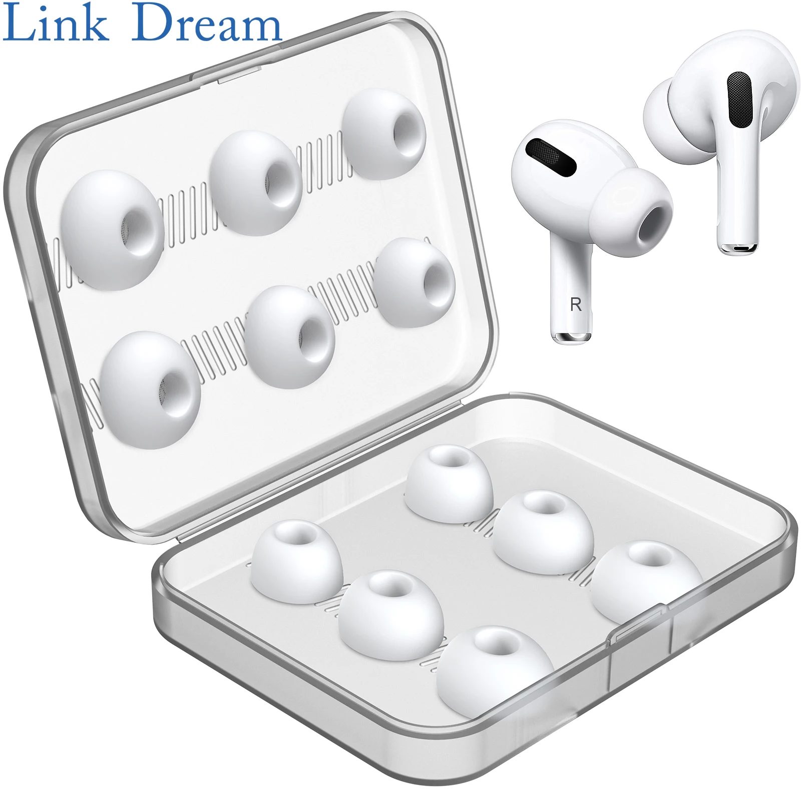 Almohadillas de silicona suave para Airpods Pro 1 y 2, cubierta protectora  para auriculares, agujero de reducción de ruido, almohadillas para Apple  Air Pods Pro, 4 pares - AliExpress