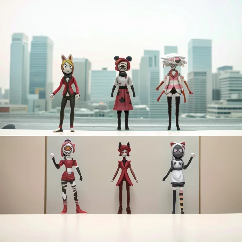 6 Pezzi 4 Pollici Hell Inn Action Figure Model Toy Decoration Film E Televisione Circostante Hell Inn Joker Figure Model