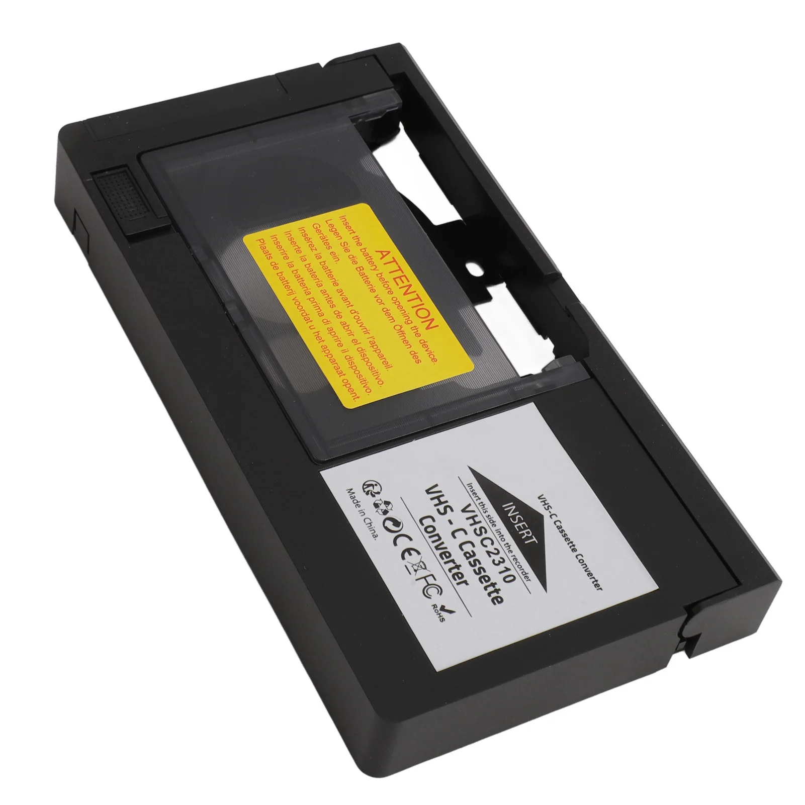 캠코더 카세트 어댑터 카세트 어댑터 원키 컨트롤 단순 배터리 작동 S-VHS-C S-VHS 테이프용 컴팩트