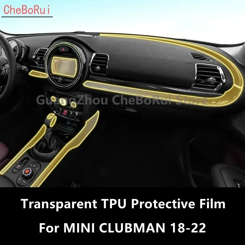 

Для MINI CLUBMAN 18-22 центральная консоль салона автомобиля прозрачная фотопленка для ремонта от царапин аксессуары для ремонта