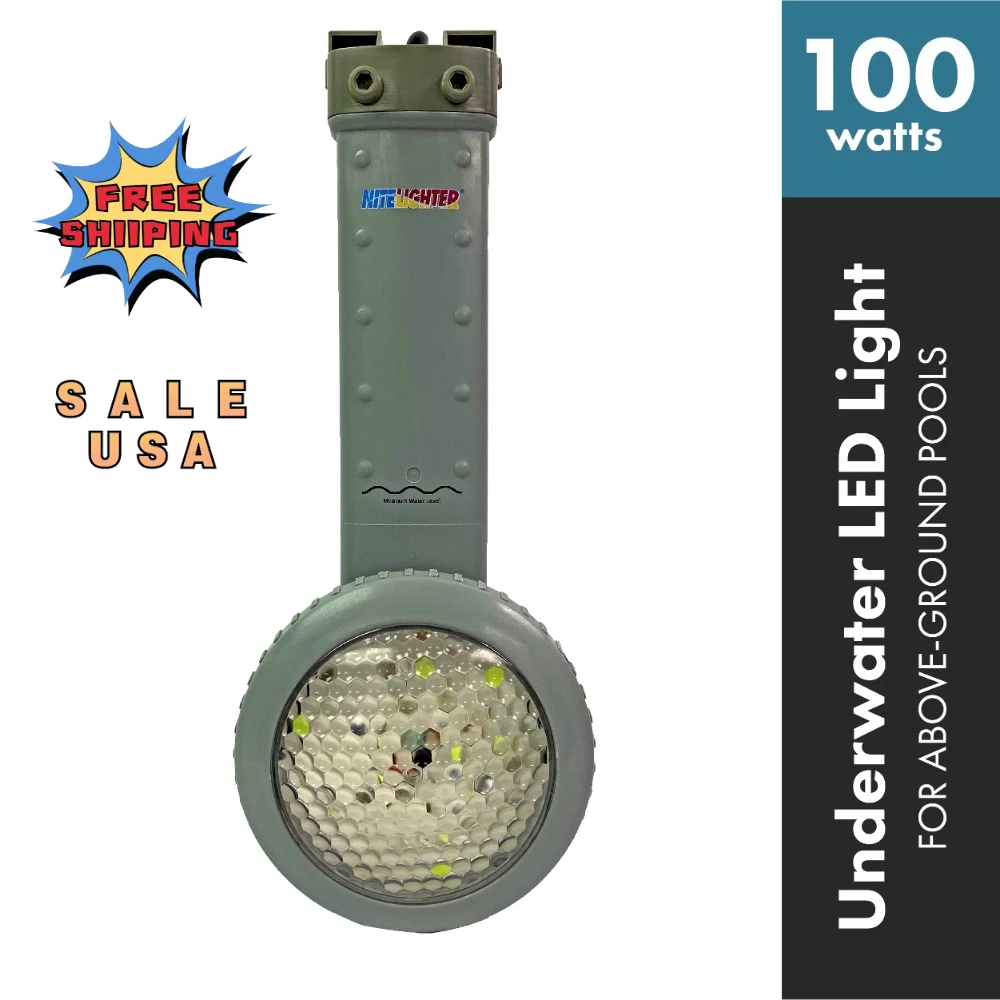

NiteLighter 100 Watt 1350 LUMEN LED Underwater Light for Above Ground Pools, Grey NL100