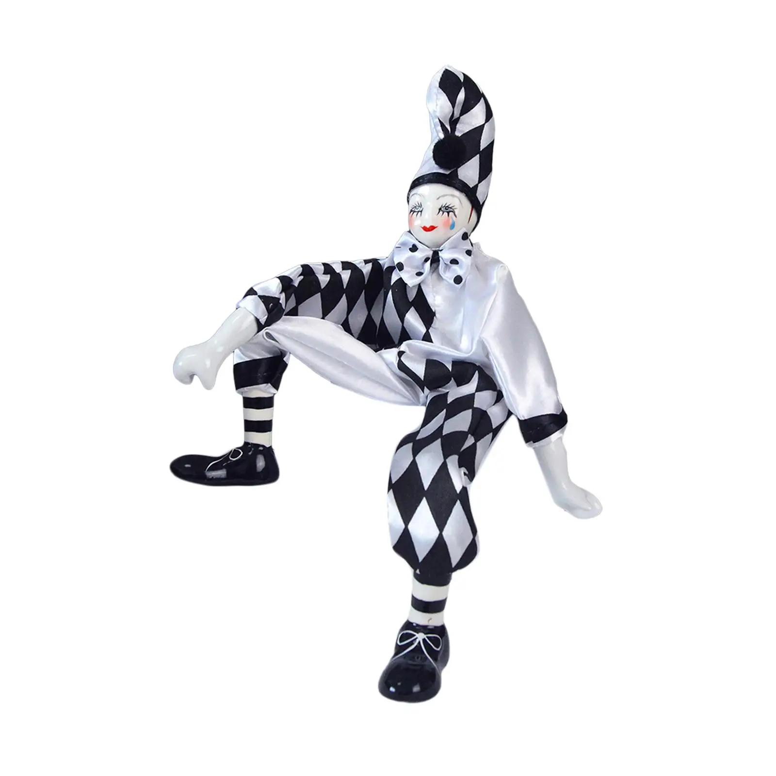 

Porcelain Clown Doll Collections Toy Figure for Gift Souvenirs Arts Crafts