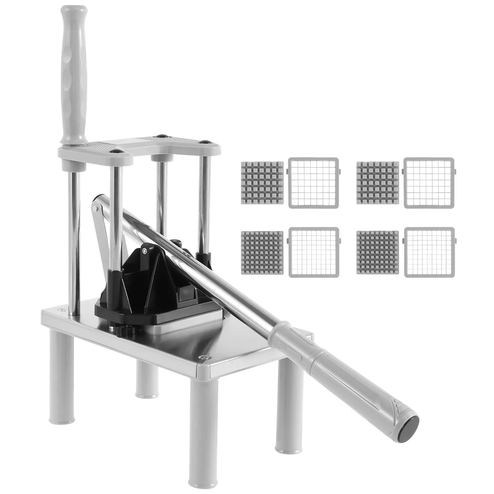 ステンレス鋼フライドポテトカッター商業野菜フルーツチョッパー手動食品ダイサー 4 交換刃キッチンガジェット