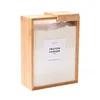 Creative Bamboo and Wood Cereal Storage Box Kitchen Wooden Sliding Cover Cereal Distributor Household Wooden Rice Storage Box 5