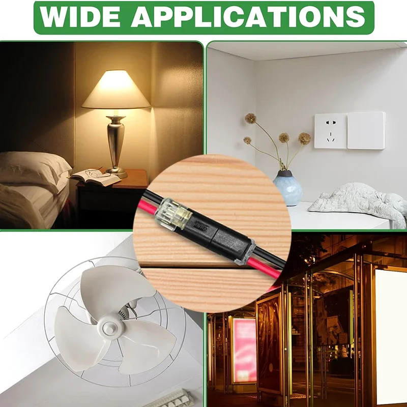 10-Pack 2-Pin Automotive Electrical Connectors - Waterproof Plug Kit with Terminal Strips for Car Wire & Cable Connections