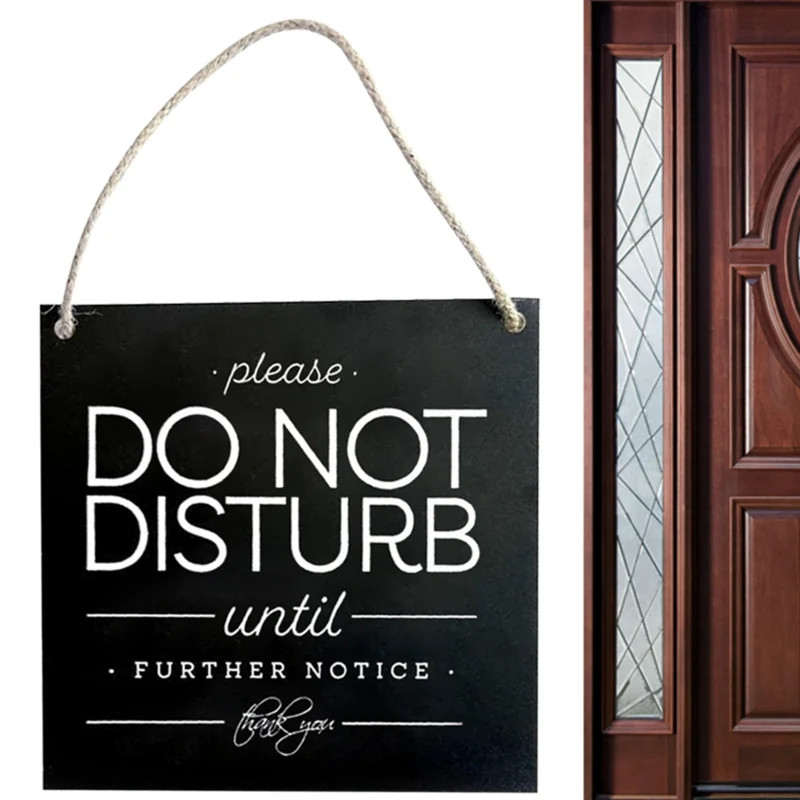 

Знак конфиденциальности для домашней двери, черно-белый печатный напоминающий стандартный знак, комнатные украшения для спальни, отеля, комнаты для чтения, кабинета
