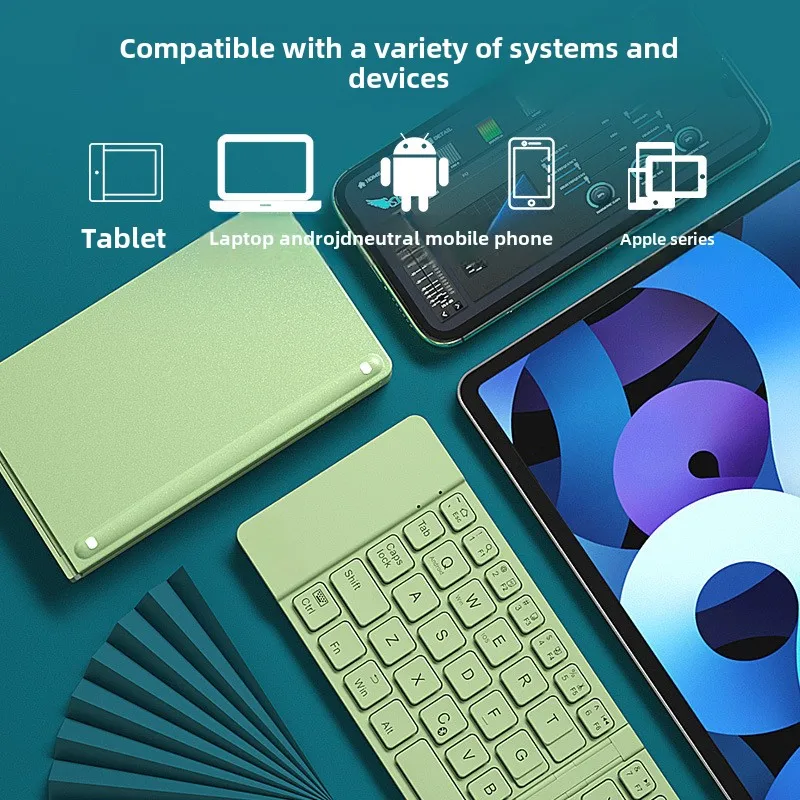 BOW Student Portable Wireless Folding Bluetooth Keyboard Keyboard Portable Silent Office Home Efficient Source Factory