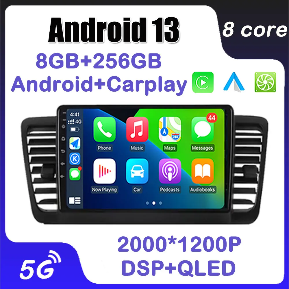 

Android 13 GPS-навигация для Subaru Outback 3 Legacy 4 2003 - 2009 DSP стерео Автомагнитола мультимедийный плеер 5G WiFi No 2Din DVD