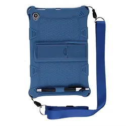 Children's Vintage Texture Tablet Cover with Shoulder Strap & Pen Holder for Teclast P30 10.1inch (Blue)