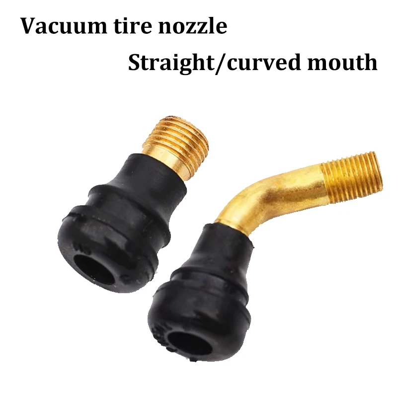 3/10Pcs Valvola Per Pneumatici A Vuoto Per Scooter Motorizzata Ugello D'Aria A Bocca Curva Diritta È Per Strumento Di Rimozione Della Valvola Dell'Aut
