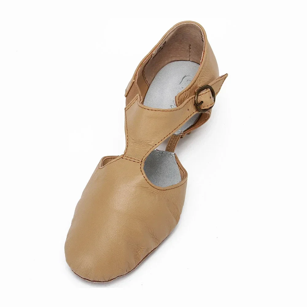 Western Dance Shoes Genuine Leather Stretch Ballet Dance Shoe for Women Jazz Dancing Teachers's Sports Sandal Ceroc Dance Shoes 4