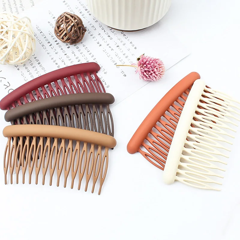 Children Candy Color Hair Brush Comb Clip Women Baby Hairpins Headdress Korean Wedding DIY Jewelry Hair Style Accessories